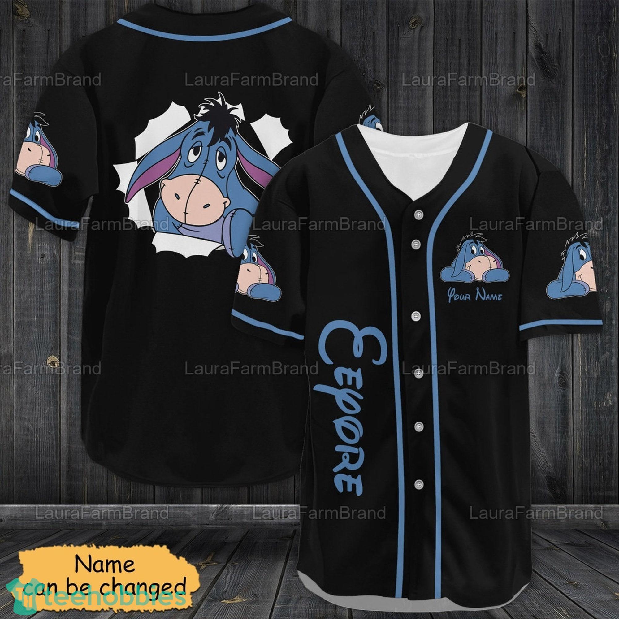 Eeyore Baseball Shirt, Personalized Name Eeyore Baseball Jersey Product Photo 1