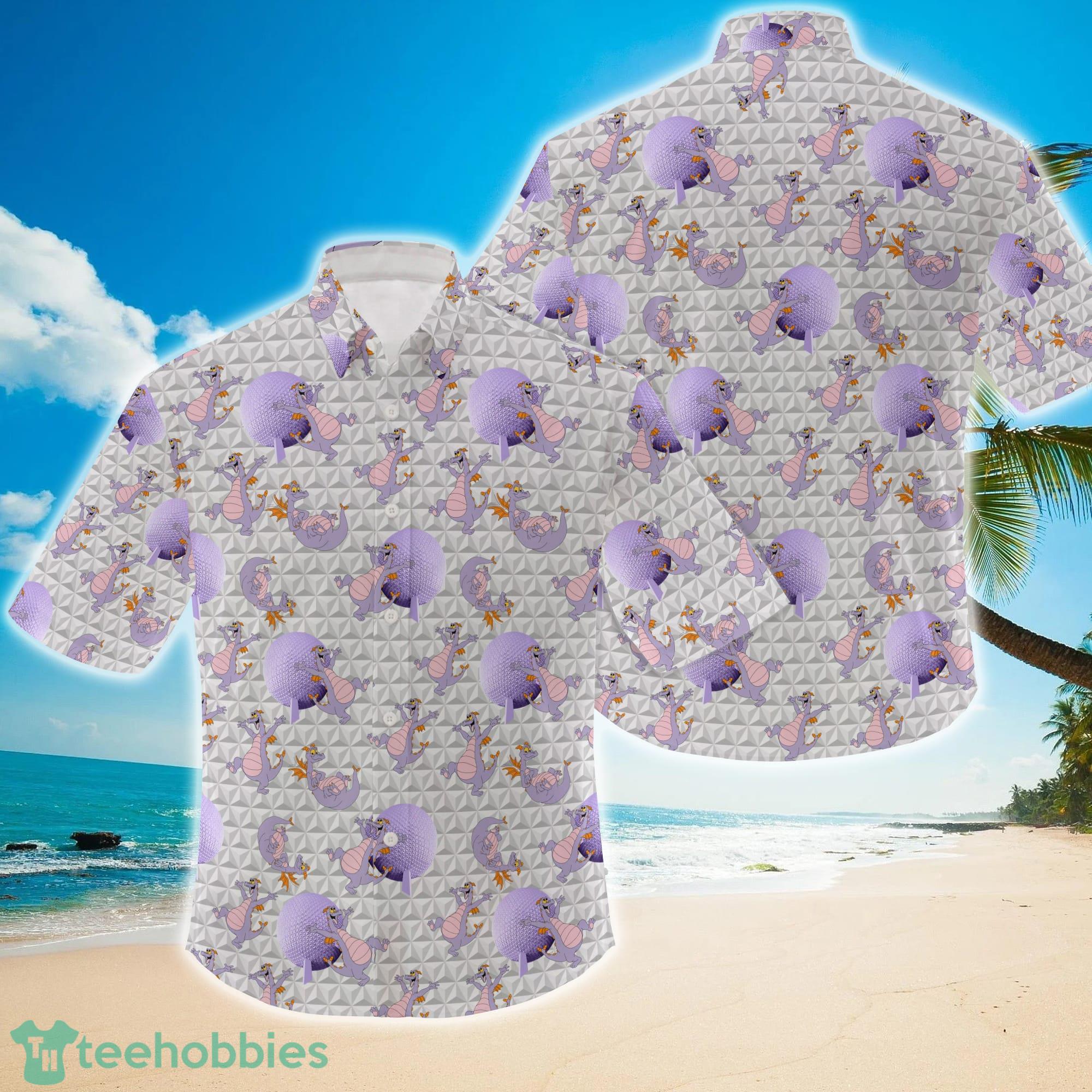 Figment Epcot Inspired Short Sleeved Button Down Shirt Product Photo 1