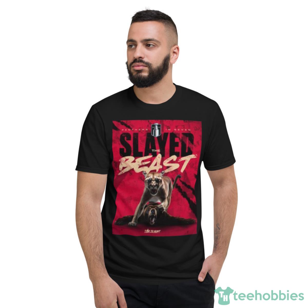 Florida Panthers 2023 In Seven Slayed The Beast Time To Hunt Shirt - Short Sleeve T-Shirt