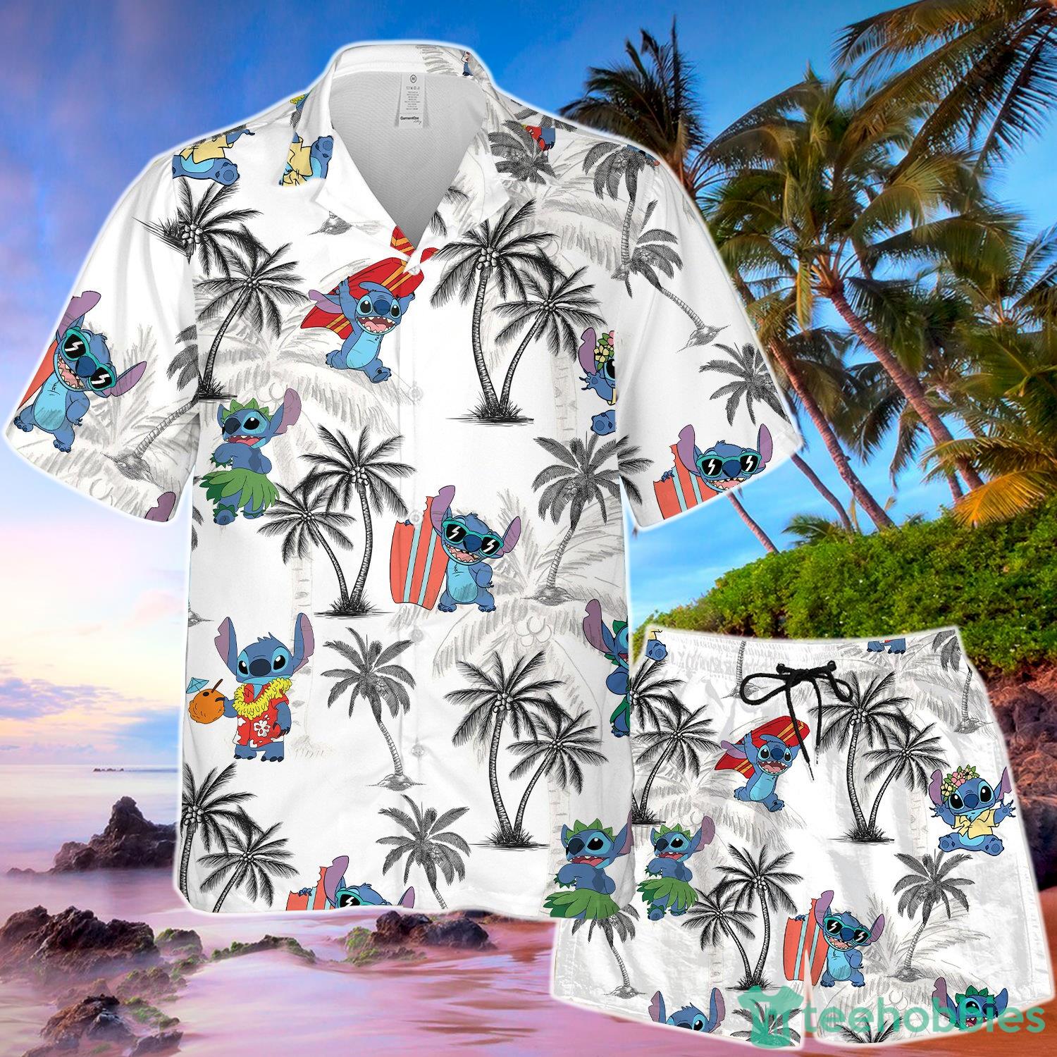 Funny Stitch Hawaiian Shirt And Short Vacation Shirt Product Photo 1