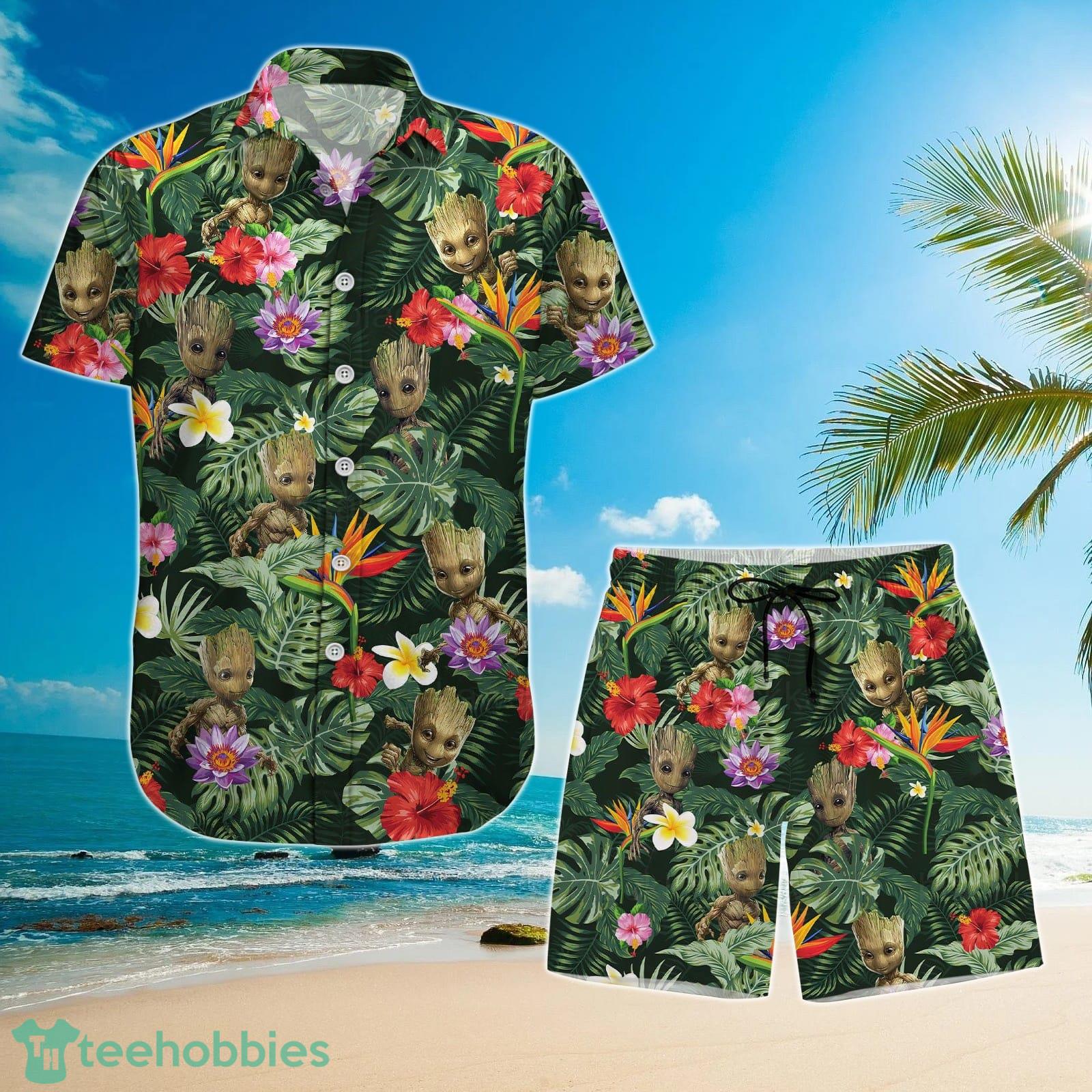Groot Hawaiian Shirt And Short For Men And Women Product Photo 1