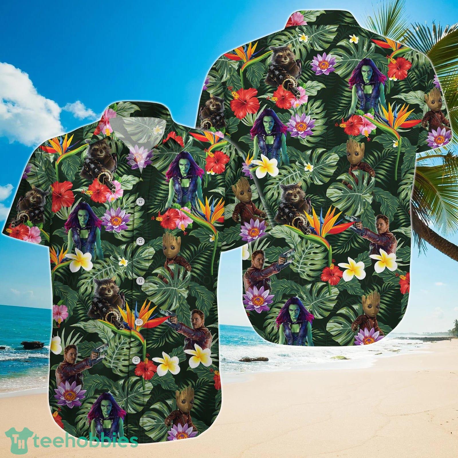 Guardians Of The Galaxy 3 Hawaiian Shirt And Short For Men And Women Product Photo 2