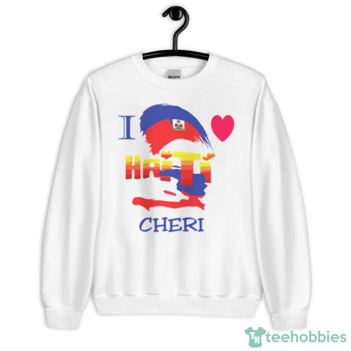 Haitian Flag I Love Haiti Cheri Shirt - Unisex Heavy Blend Crewneck Sweatshirt