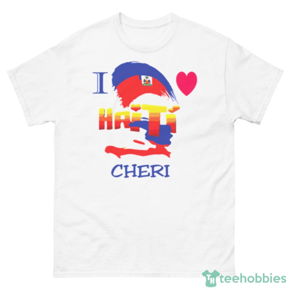 Haitian Flag I Love Haiti Cheri Shirt - 500 Men’s Classic Tee Gildan