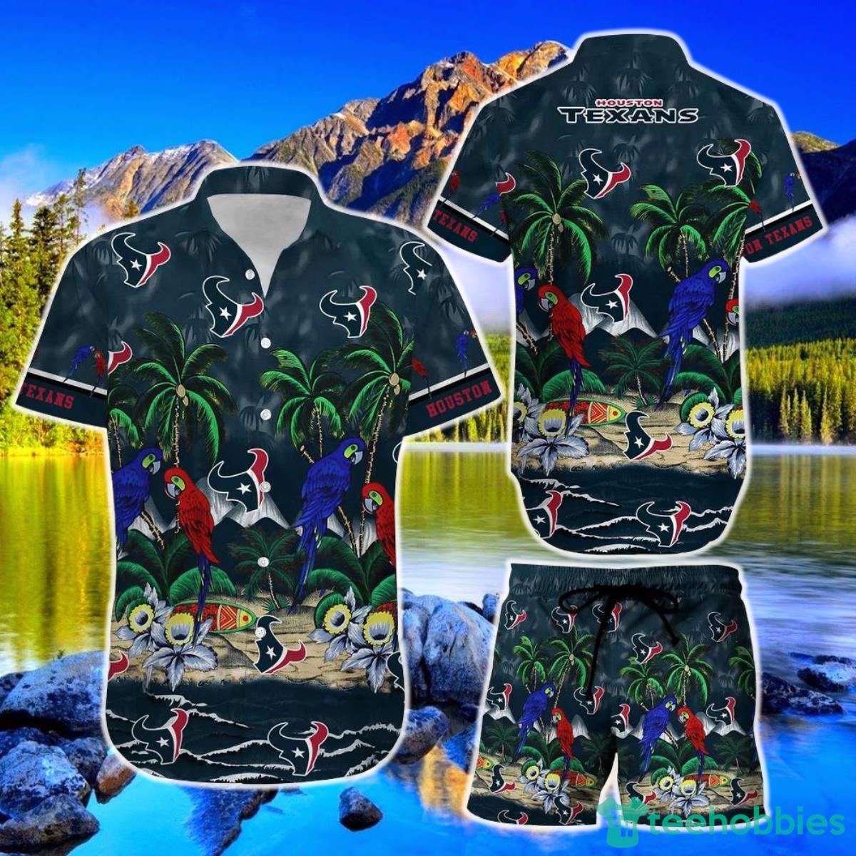 Houston Texans NFL Hawaiian Shirt And Short Best Gift For Football NFL Fans Product Photo 1
