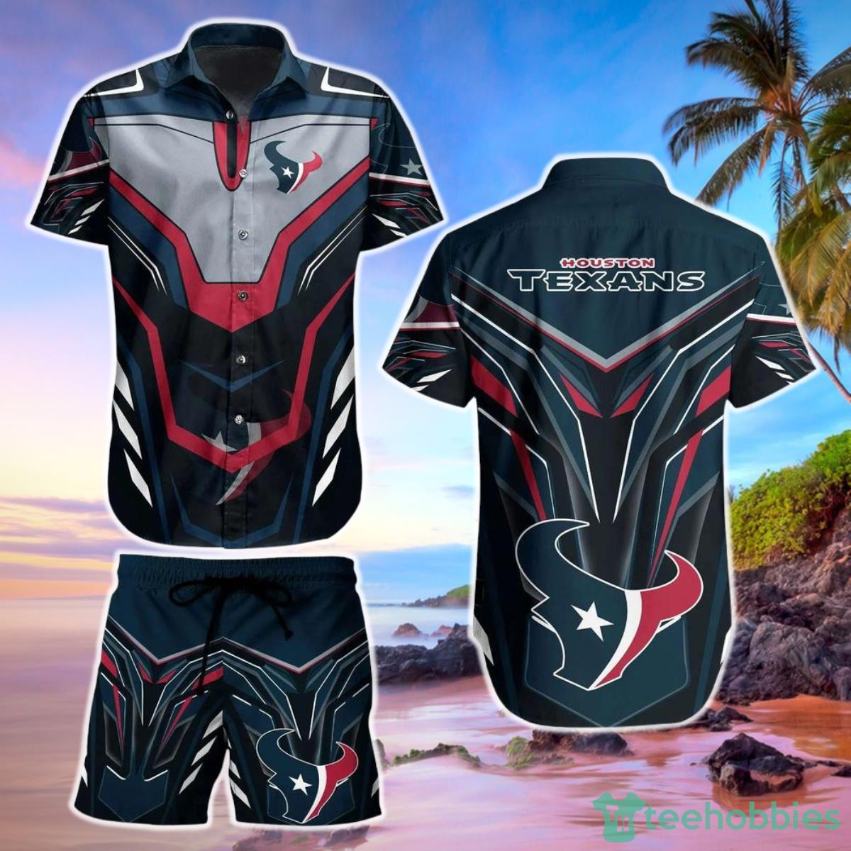 Houston Texans NFL Hawaiian Short Shirt Hot Trend Summer For Sports Fans NFL Enthusiast Product Photo 1