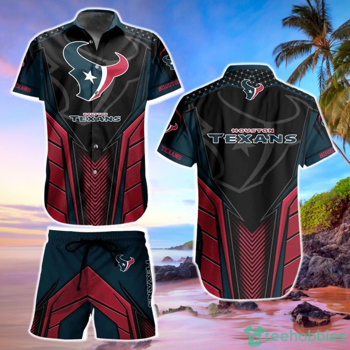 Houston Texans NFL Hawaiian Short Shirt Summer Gift For Sports Enthusiast Product Photo 1