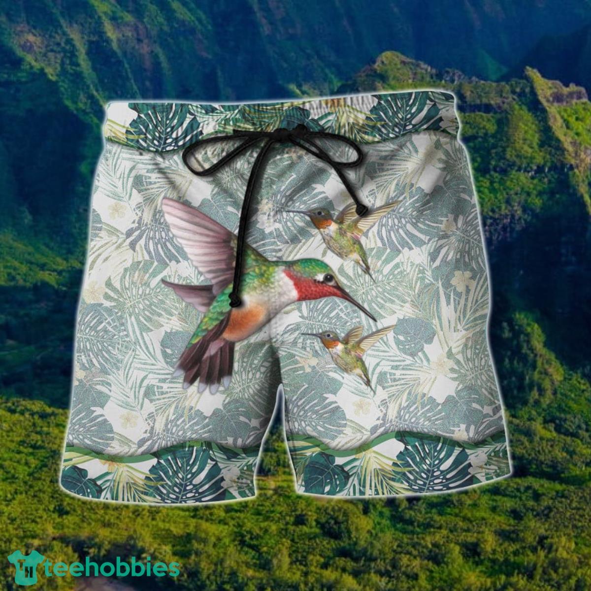 Hummingbird Hawaiian Shirt And Short For Men And Women Product Photo 2