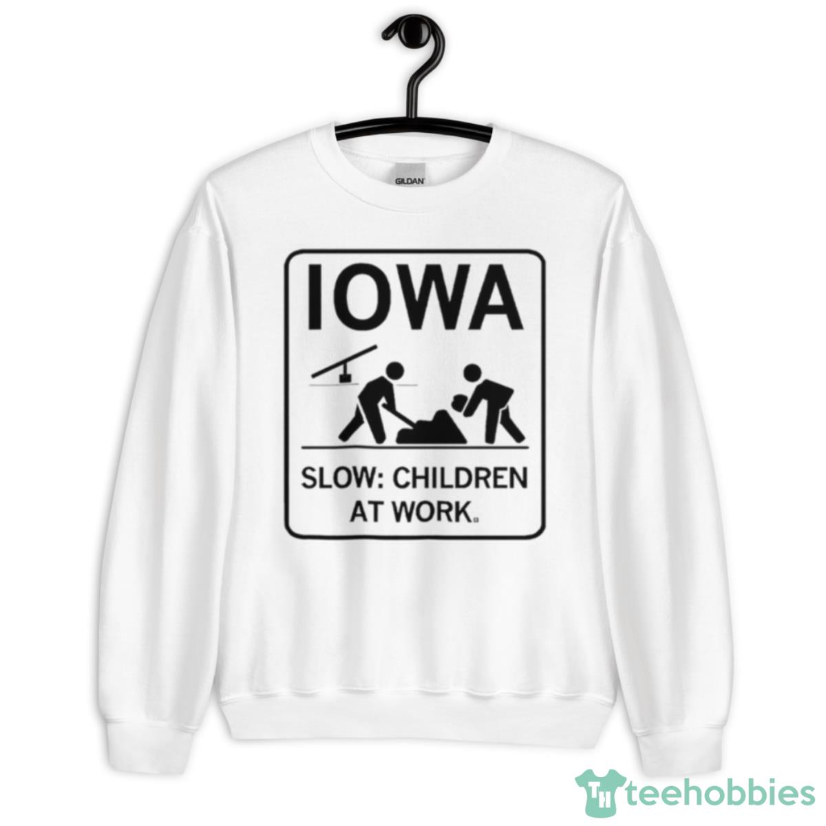 Iowa Slow Children At Work Shirt - Unisex Heavy Blend Crewneck Sweatshirt