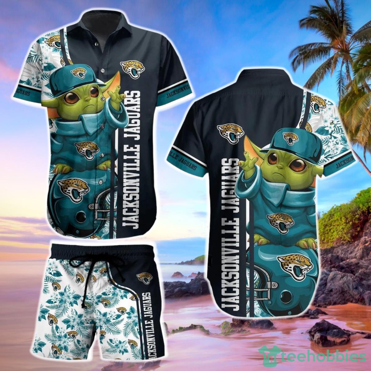 Jacksonville Jaguars Football Nfl Baby Yoda Hawaiian Shirt And Short New Collection Summer Product Photo 1