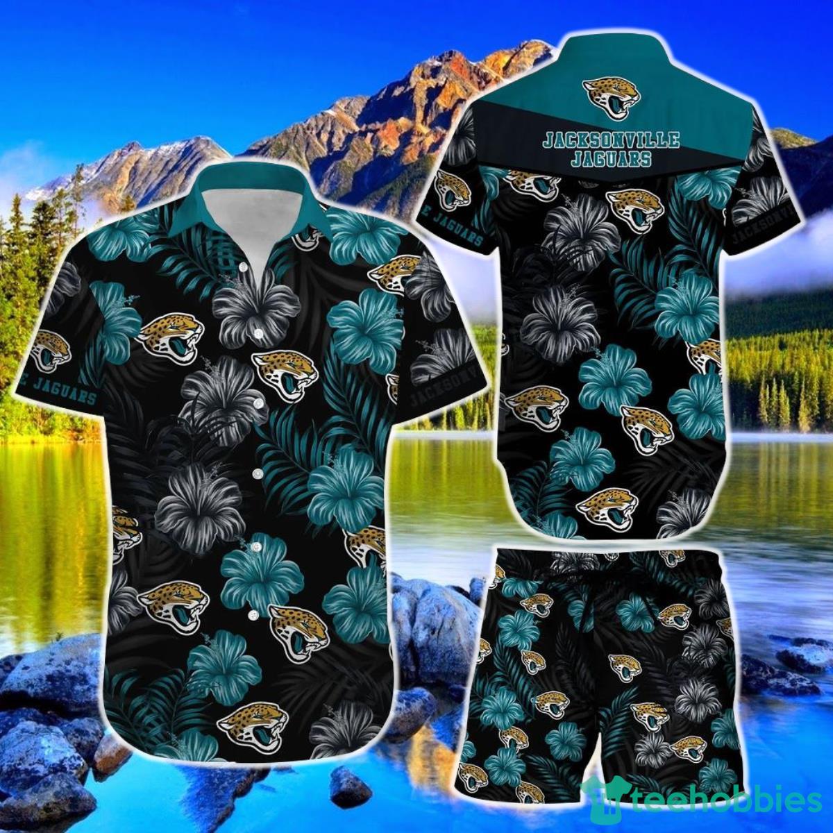 Jacksonville Jaguars Nfl Football Hawaiian Shirt Short Summer With Flower Graphic Retro Sunset Hawaii Product Photo 1