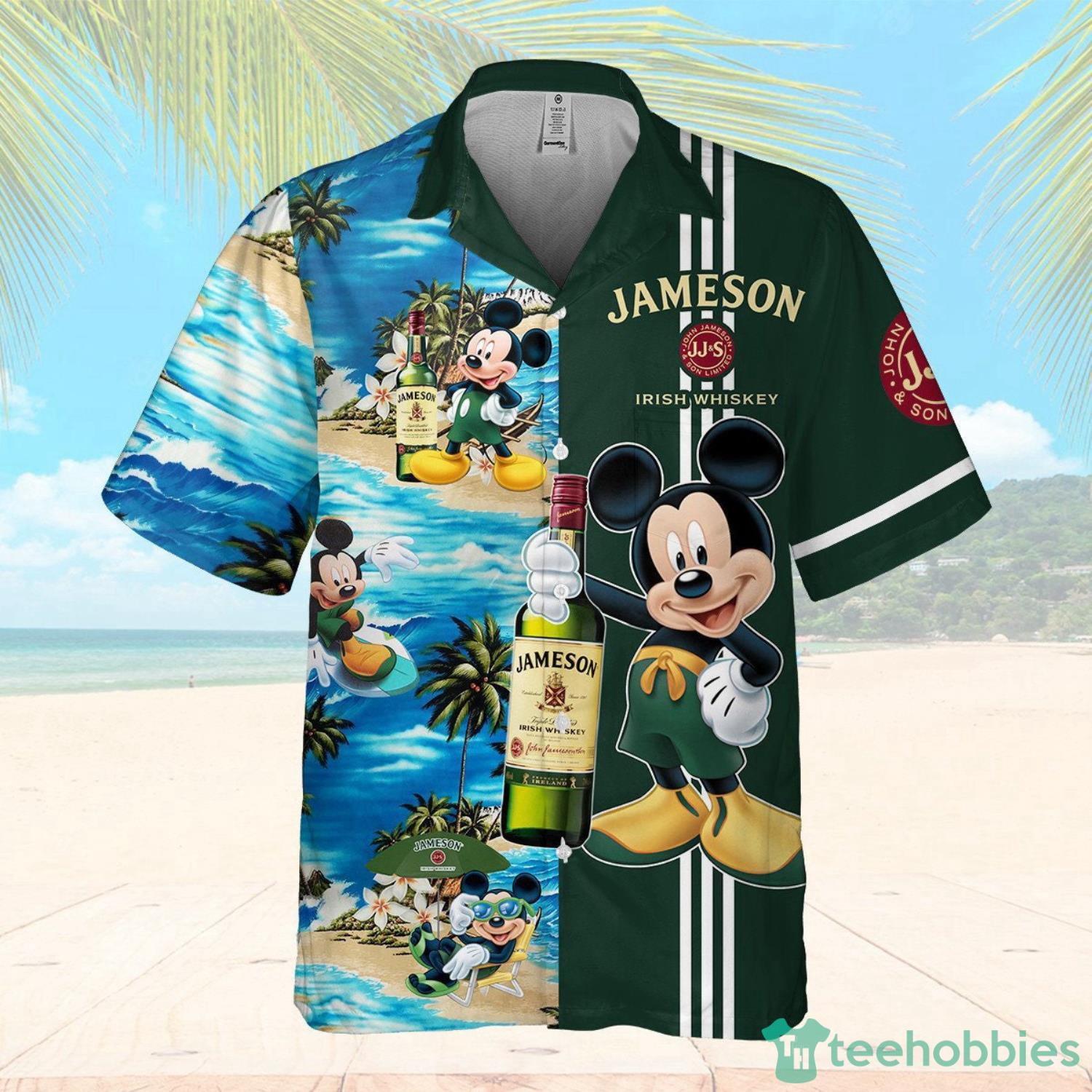 Jameson Irish Whiskey Mickey Mouse All Over Print 3D Aloha Summer Beach Hawaiian Shirt Perfect Gift Product Photo 2