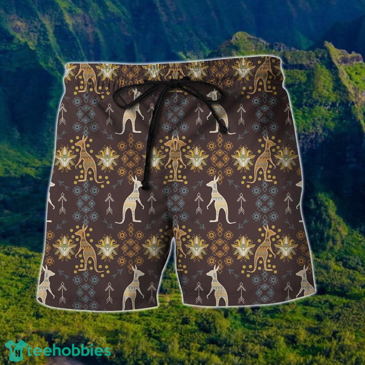 Kangaroo Hawaiian Shirt And Short For Men And Women Product Photo 2