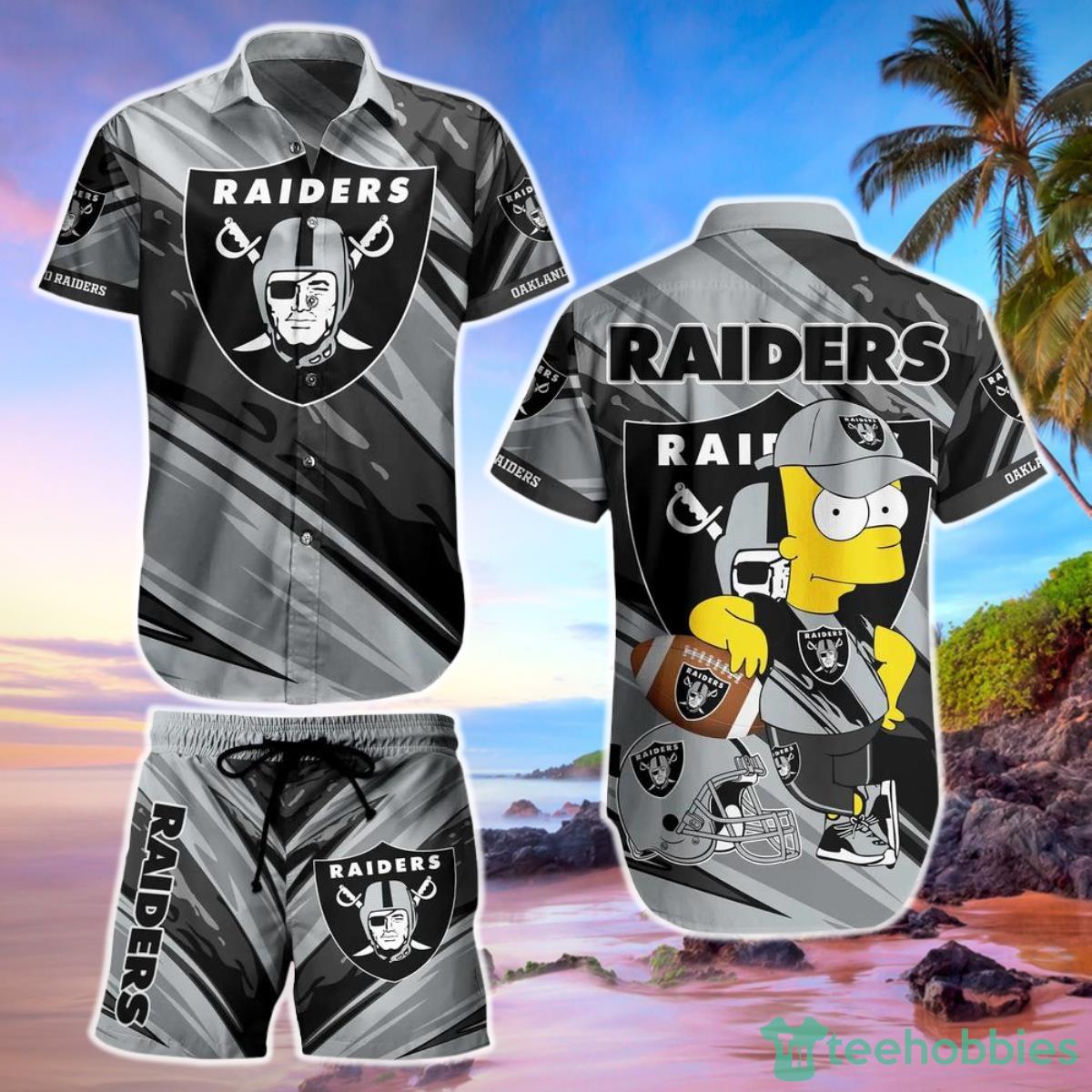 Las Vegas Raiders Football NFL Hawaiian Shirt Bart Simpson Summer Gift For Men Women Fans Product Photo 1