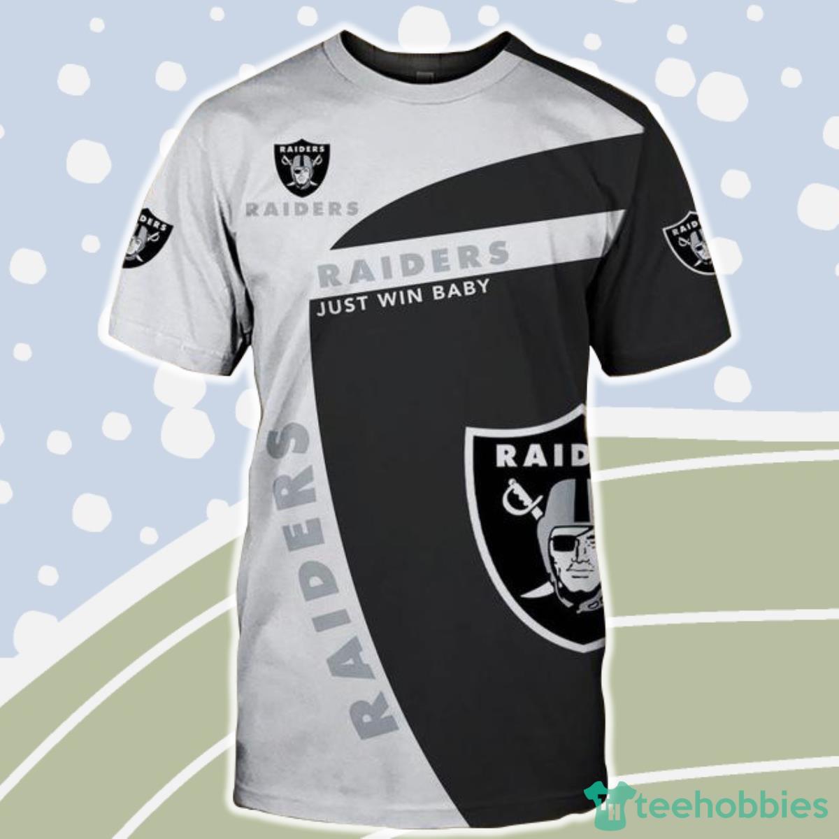 Las Vegas Raiders T Shirt 3D Short Sleeve Just Win Baby Product Photo 1