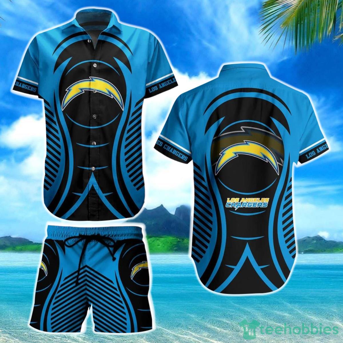 Los Angeles Chargers NFL Hawaiian Shirt And Short New Collection Summer Best Gift For Big Fans Product Photo 1