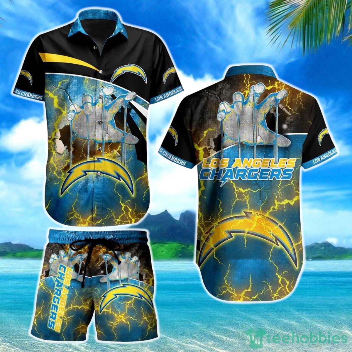 Los Angeles Chargers NFL Hawaiian Shirt And Short Style Summer Product Photo 1
