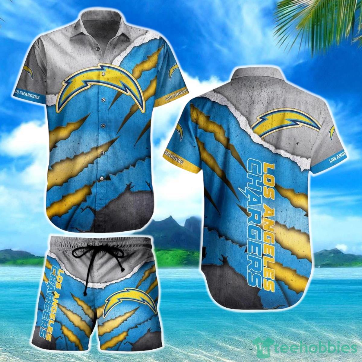 Los Angeles Chargers NFL Hawaiian Shirt And Short Summer Vintage Beach Shirt For Your Loved Ones Product Photo 1