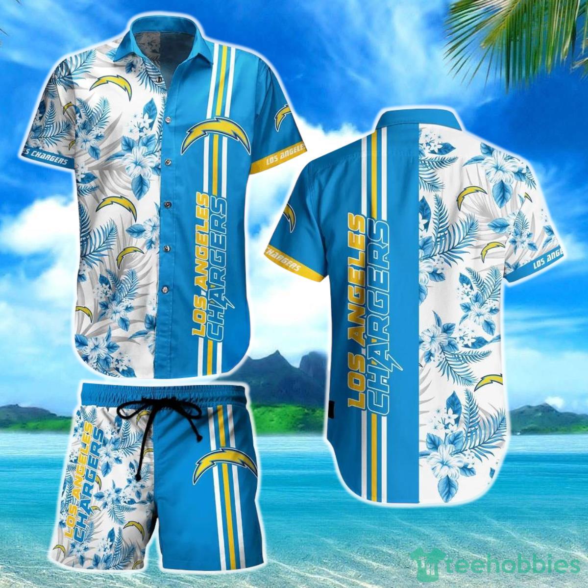 Los Angeles Chargers NFL Hawaiian Shirt Tropical Pattern Summer Shirt Style New Gift For Best Fan Product Photo 1