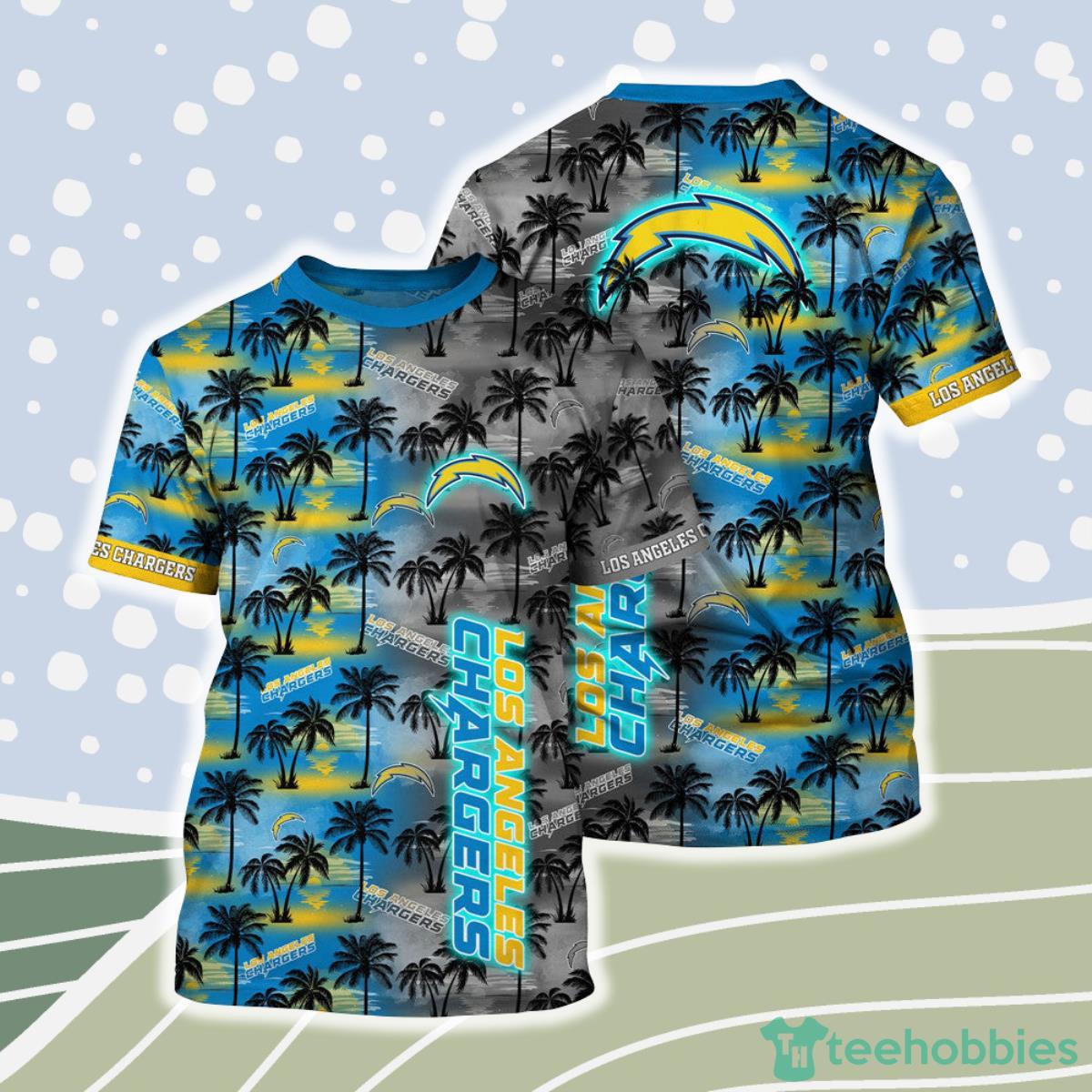 Los Angeles Chargers NFL Shirt Palm Trees Graphic For Men And Women Product Photo 1