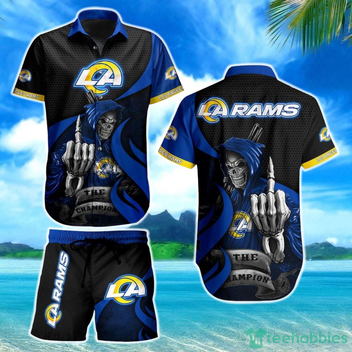 Los Angeles Rams NFL Football Hawaiian Shirt And Short Graphic Summer The Champion Gift For Men Women Product Photo 1