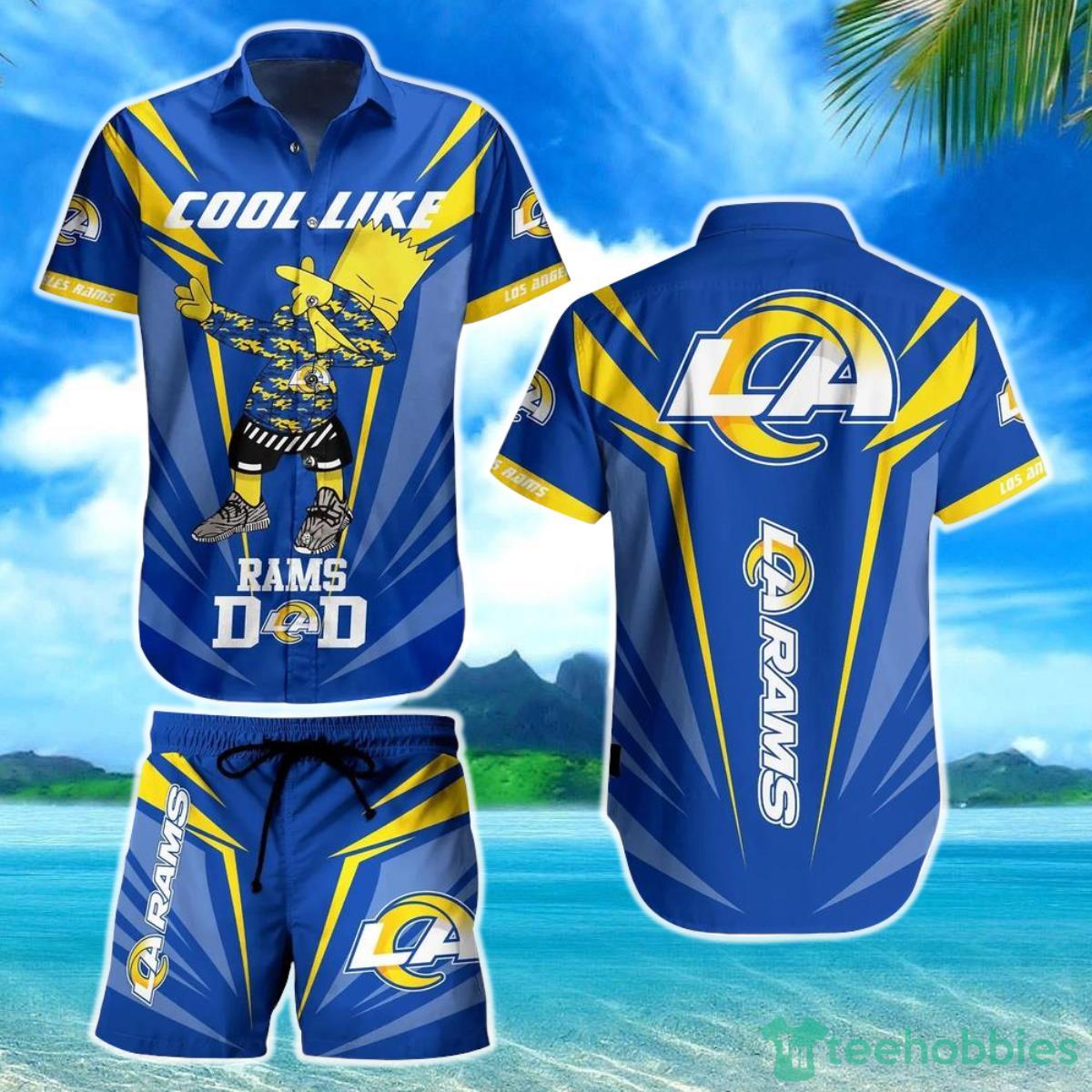 Los Angeles Rams NFL Hawaiian Shirt And Short Bart Simpson Summer Perfect Gift For Fans NFL Product Photo 1