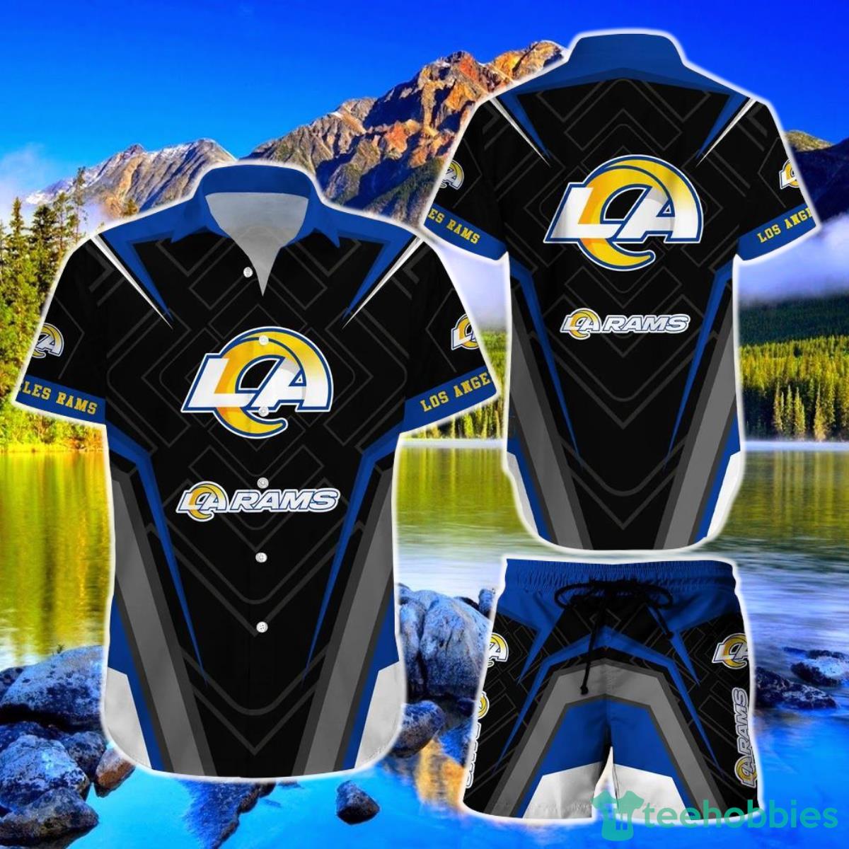 Los Angeles Rams NFL Hawaiian Shirt And Short New Summer Button Down Shirt Best Gift For Fans Product Photo 1