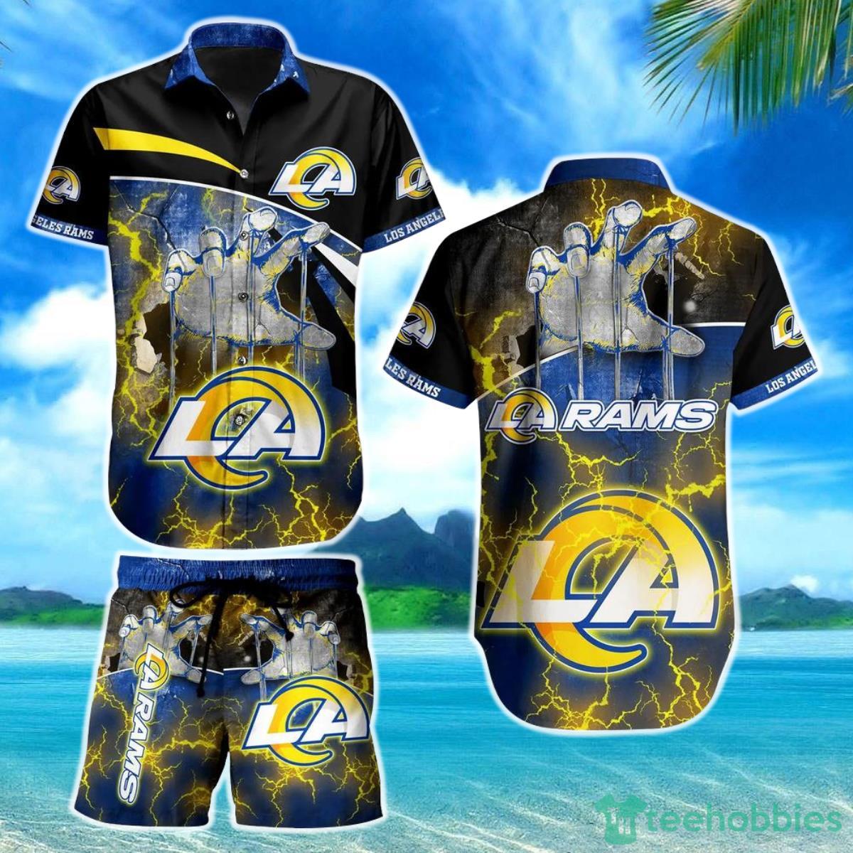 Los Angeles Rams NFL Hawaiian Shirt And Short Style Summer Product Photo 1