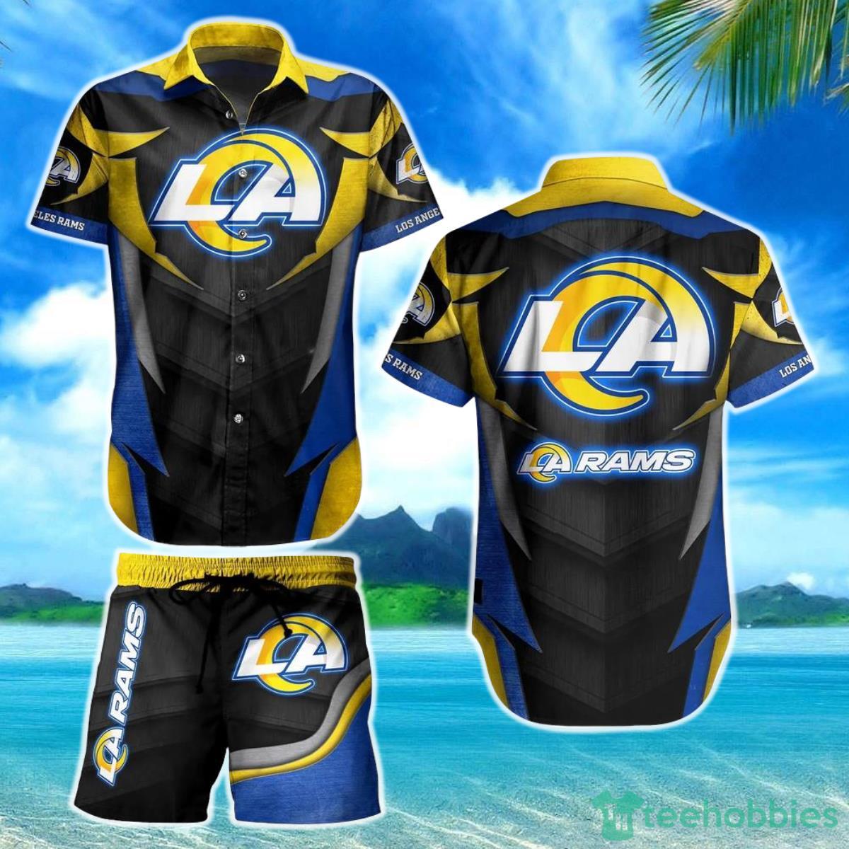 Los Angeles Rams NFL Hawaiian Shirt And Short Summer Perfect Gift For Fans Product Photo 1