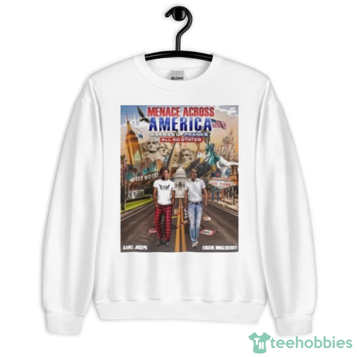 Menace Across America A Series Of Pranks In All 50 States Shirt - Unisex Heavy Blend Crewneck Sweatshirt