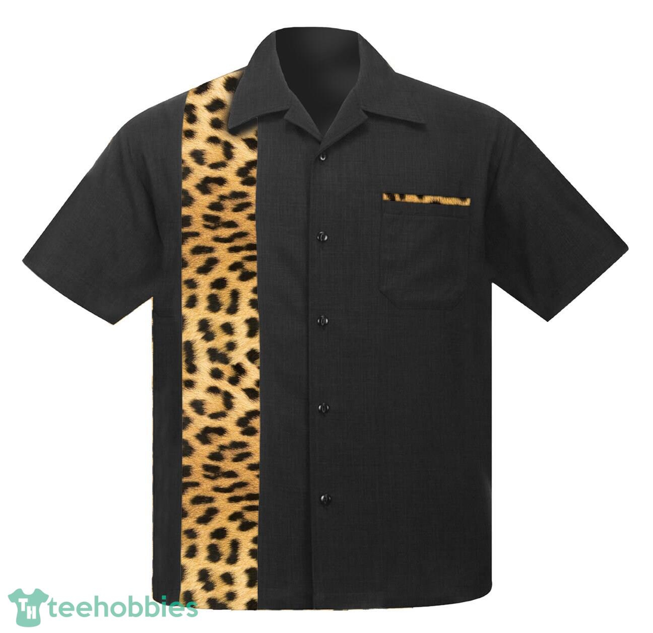 Men's Leopard Print Rockabilly Shirt Product Photo 1