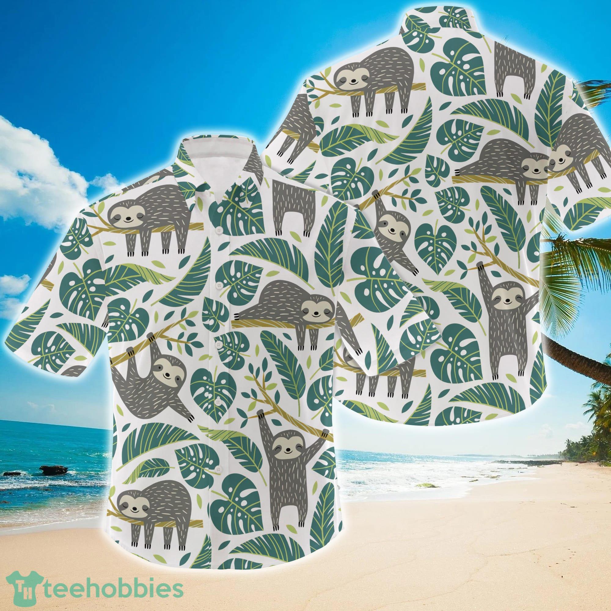 Mens Sloth Hawaiian Shirt Gift For Fans Product Photo 1