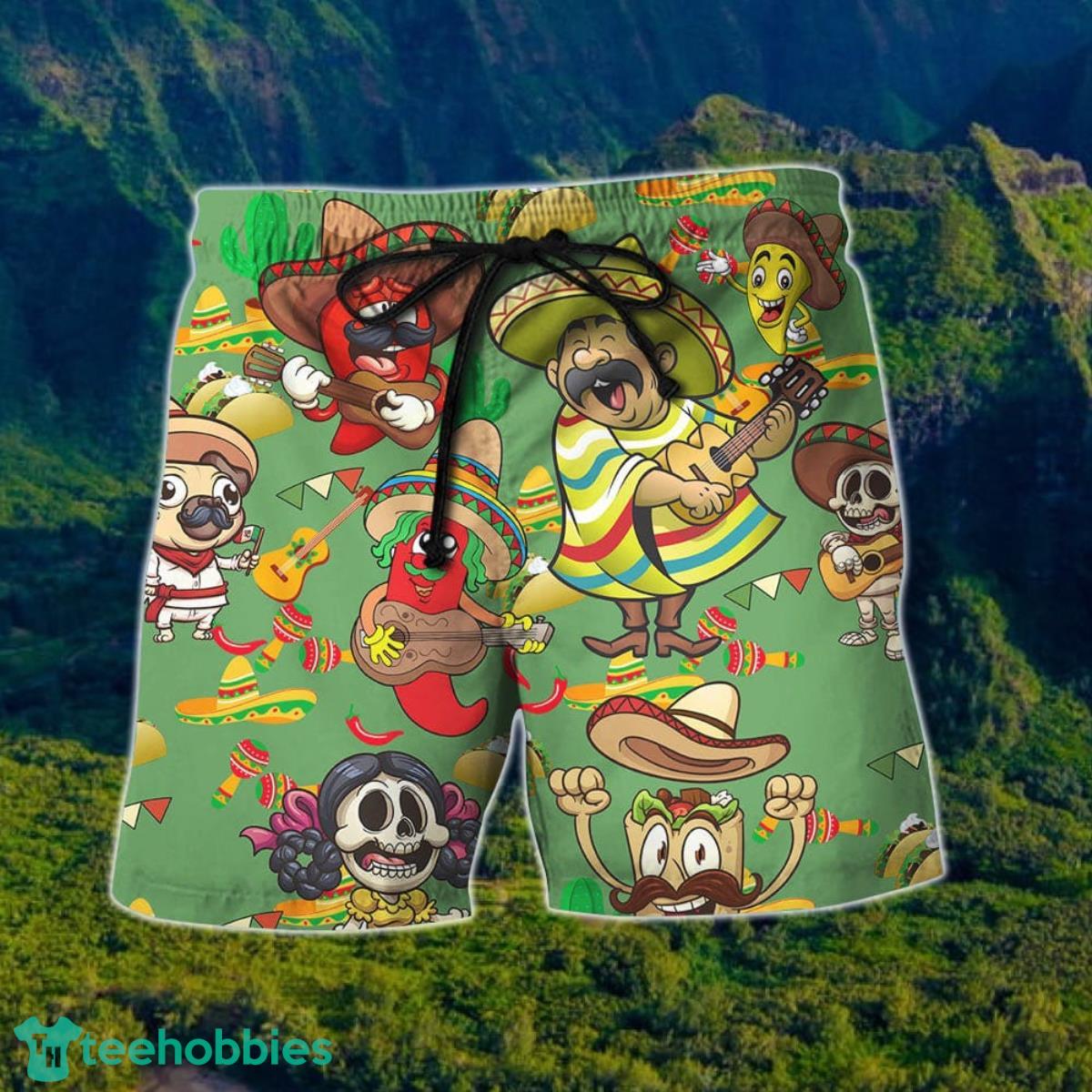Mexican Hawaiian Shirt And Short For Men And Women Product Photo 2
