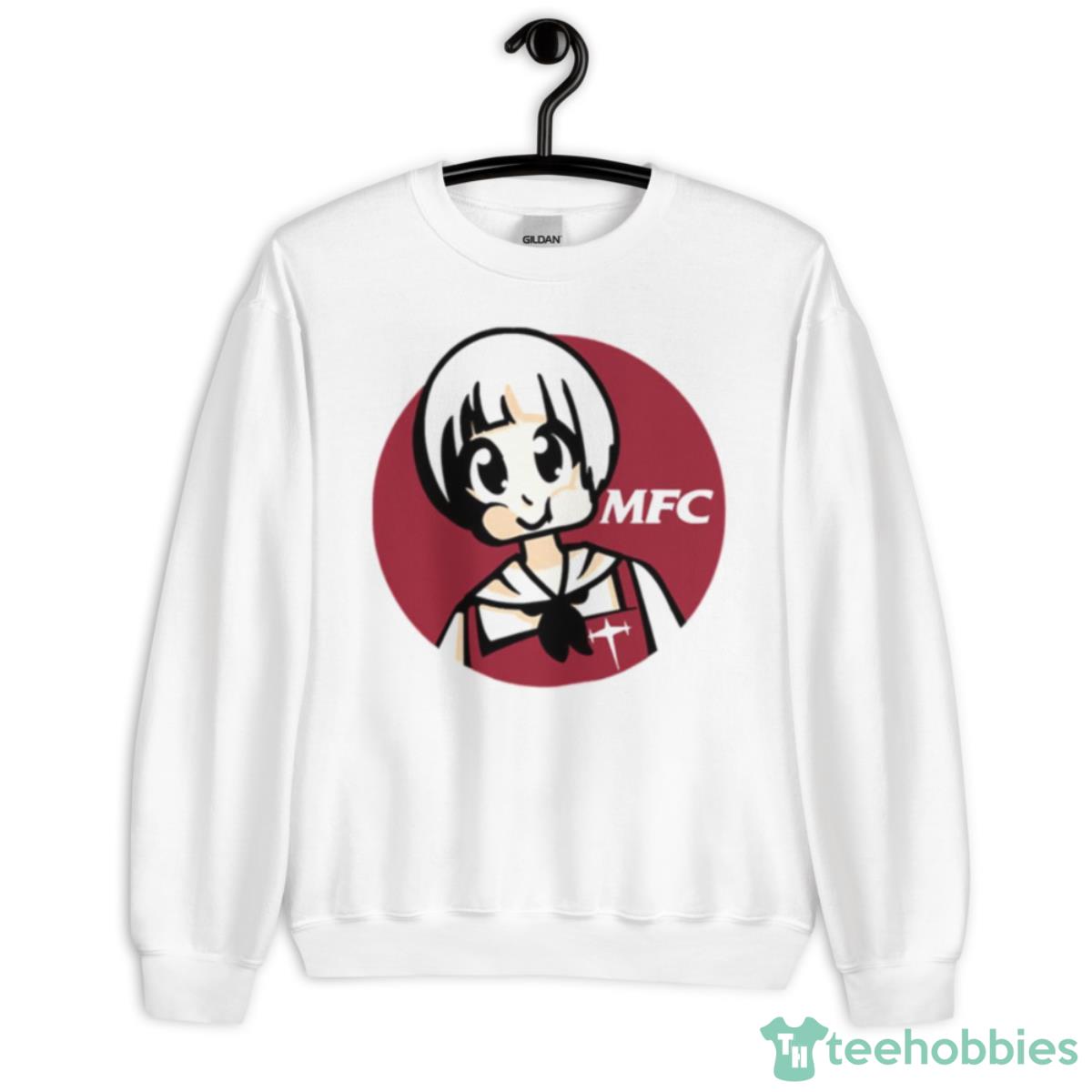 Mfc Kfc Logo Inspired Mako Mankanshoku Kill La Kill Fried Croquettes Modern Circle Shirt - Unisex Heavy Blend Crewneck Sweatshirt