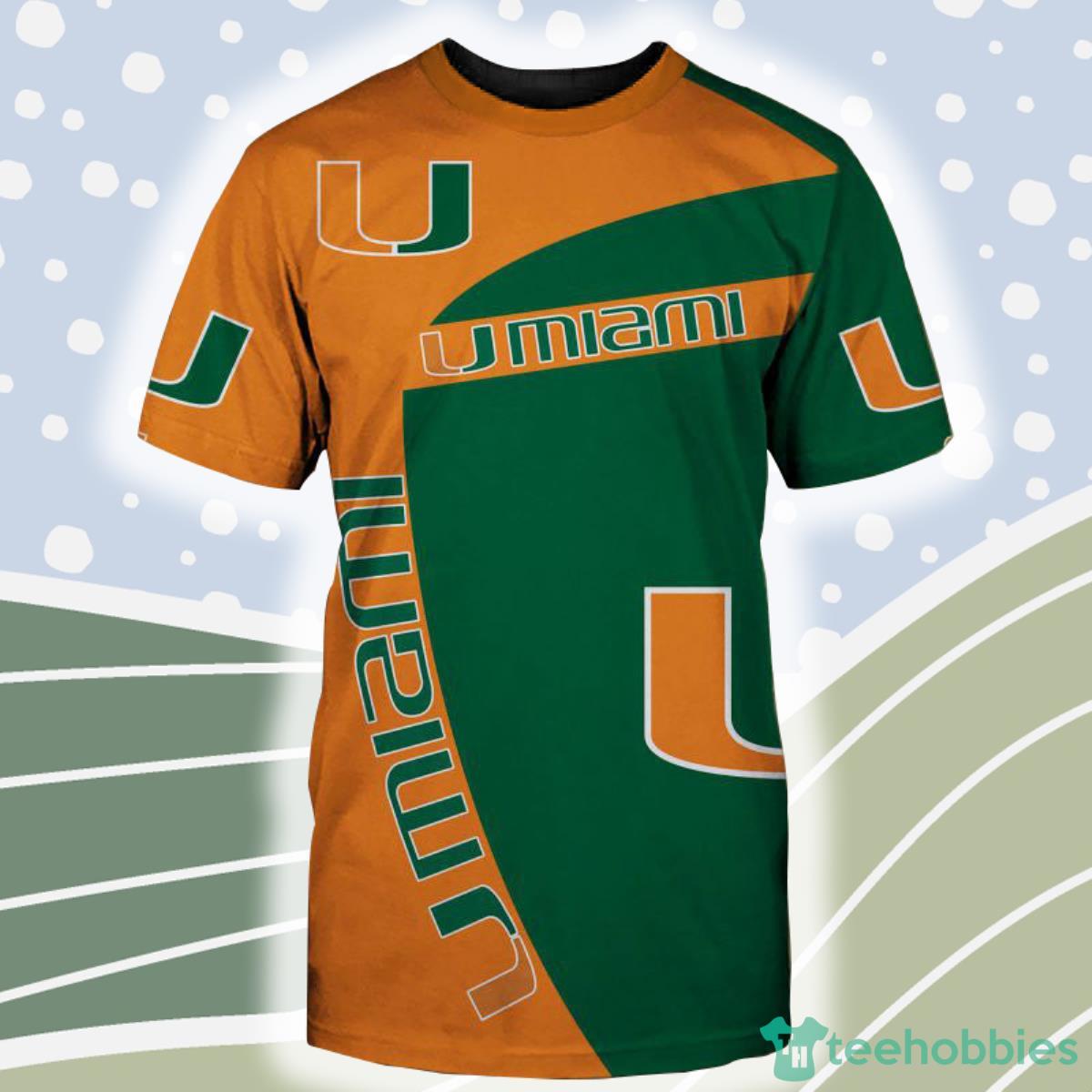 Miami (FL) Hurricanes NCAA Shirt 3D For Fans Product Photo 1