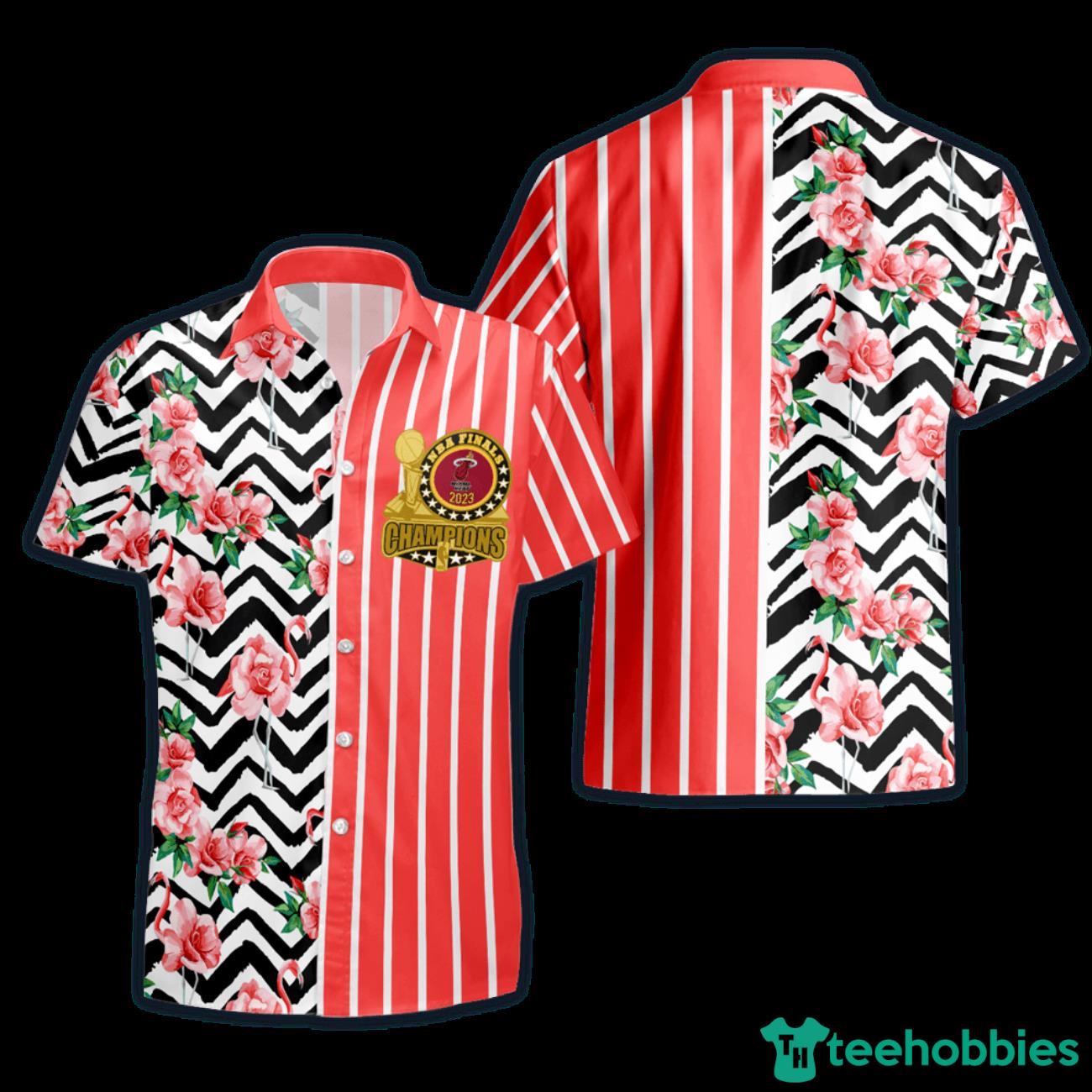 Miami Heat NBA Champions Pattern Print Hawaiian Shirt Product Photo 1