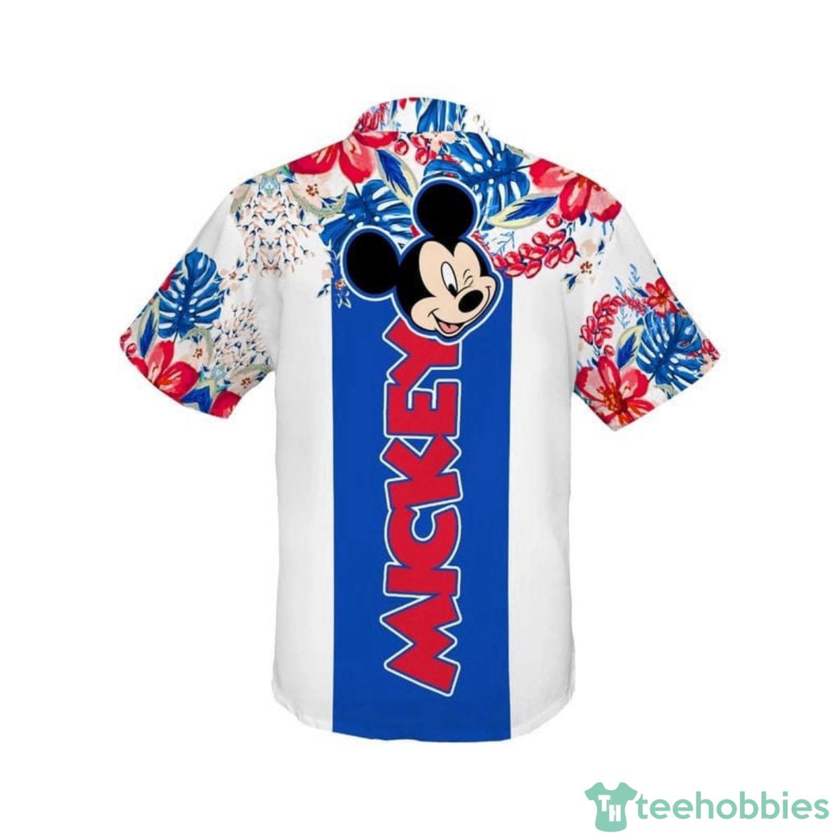Mickey Mouse Floral Stripe Disney Cartoon Hawaiian Shirt Perfect Gift Product Photo 2
