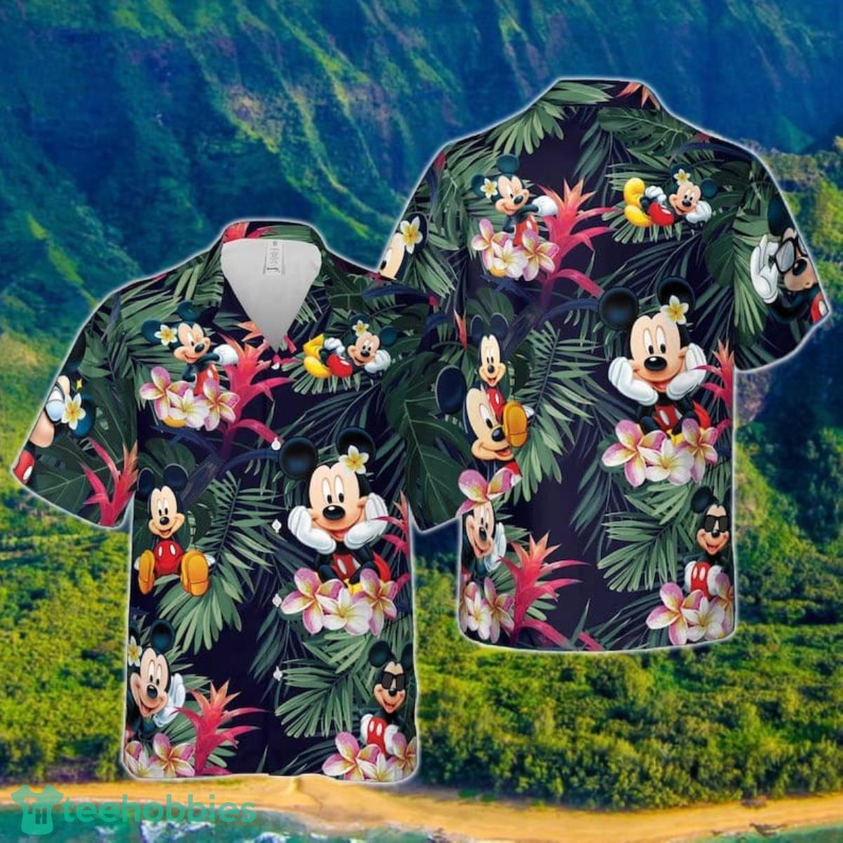 Mickey Mouse Hawaiian Shirt, Mickey And Friends Button Shirt Product Photo 1