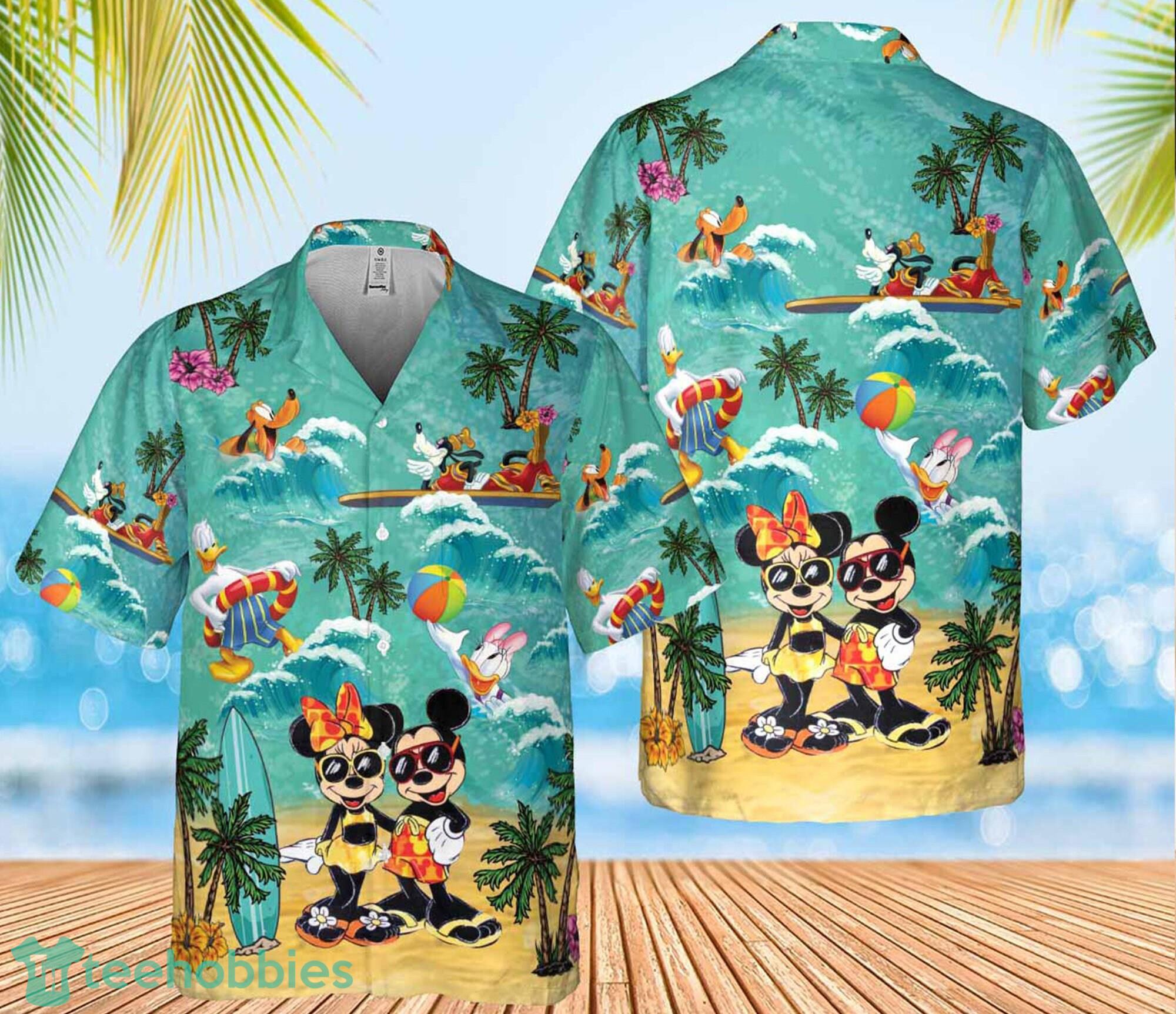 Mickey Mouse Hawaiian Shirt, Mickey Mouse Beach Shirt, Disney Summer Hawaiian Shirt Product Photo 1