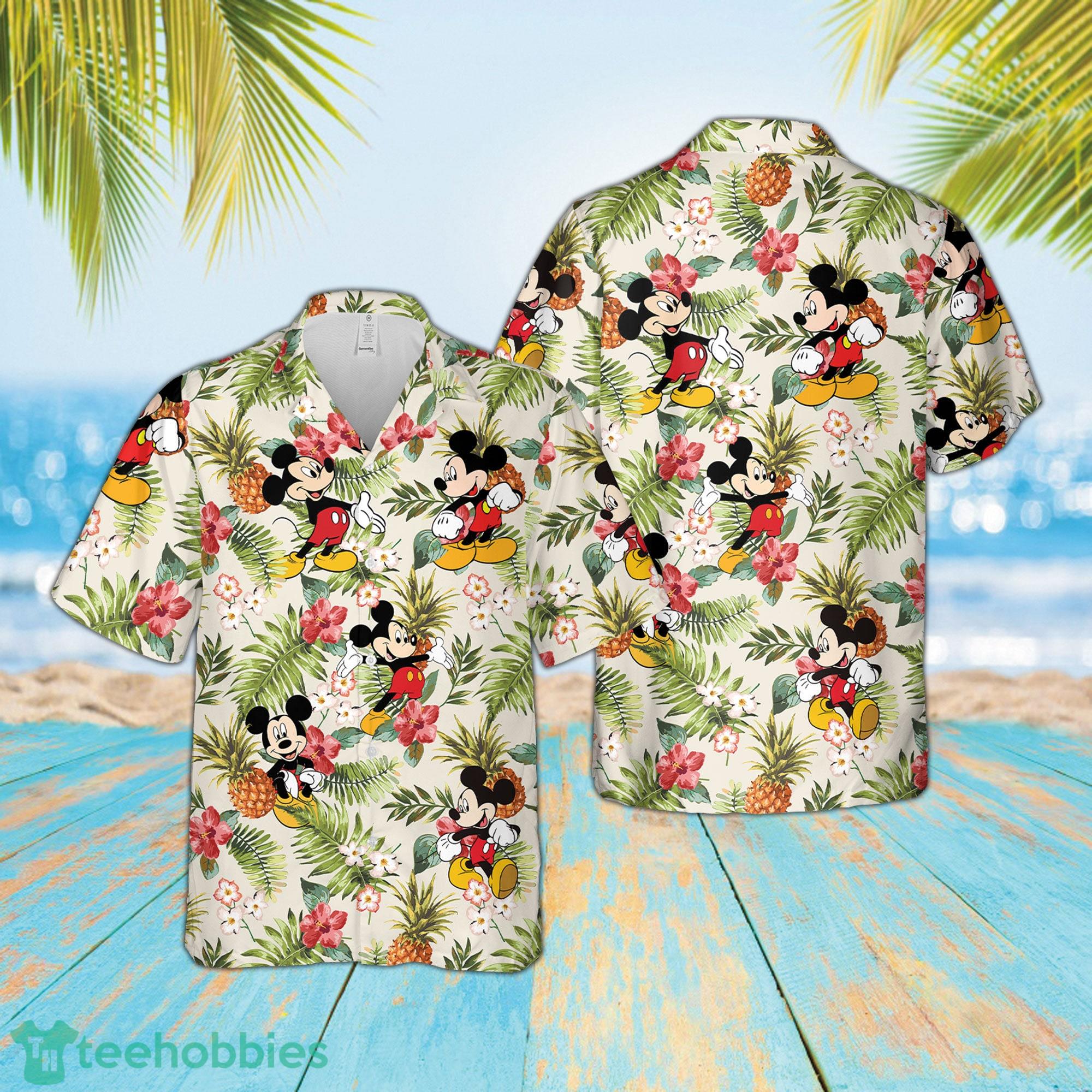 Mickey Mouse Hawaiian Shirt, Mickey Mouse Pineapple Fruit Product Photo 1