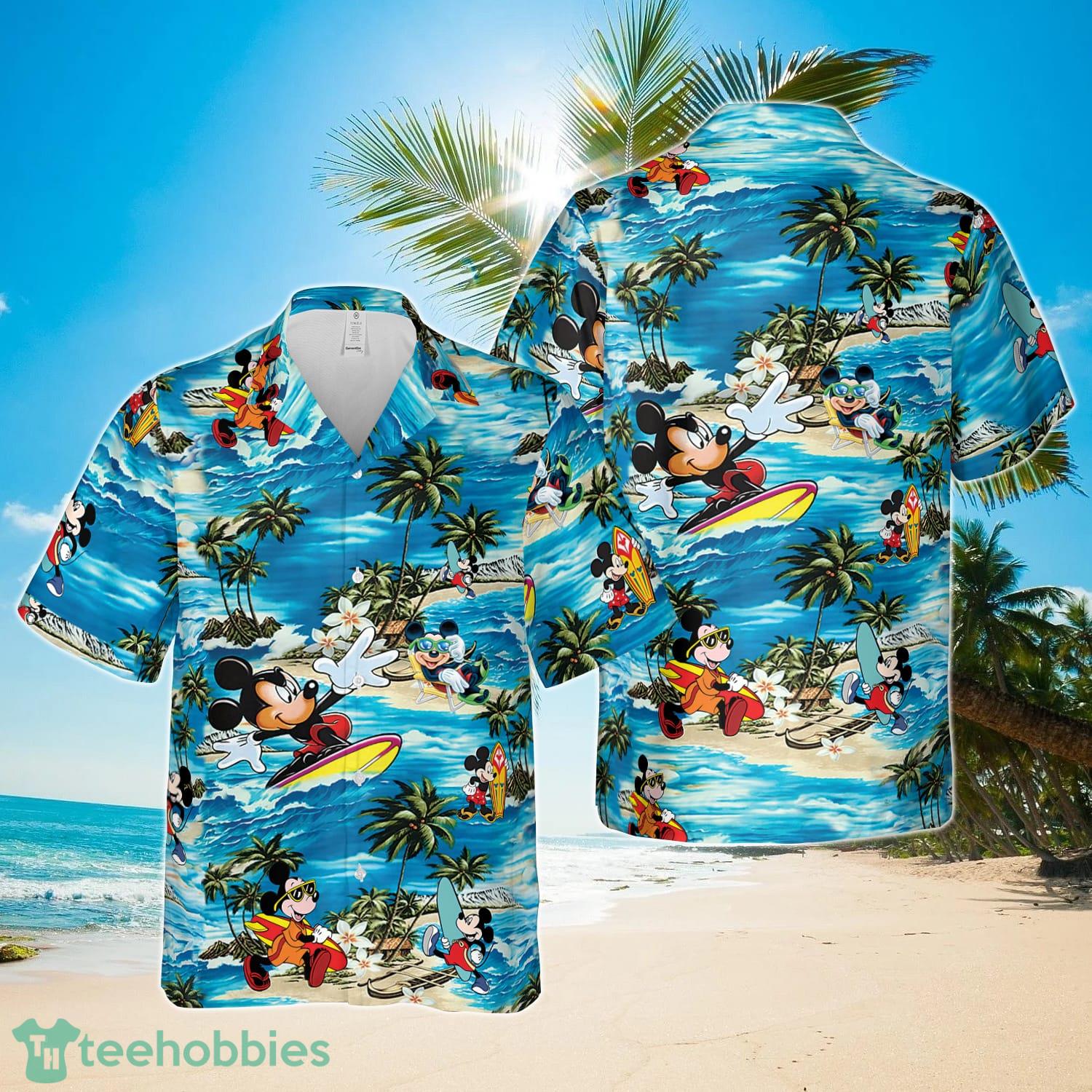 Mickey Mouse Hawaiian Shirt Summer Button Up Product Photo 1