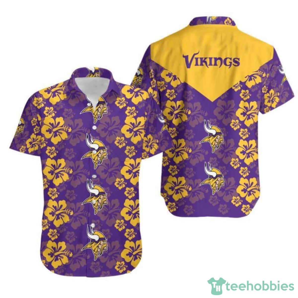 Minnesota Vikings Flowers Hawaiian Shirt Perfect Gift Product Photo 1