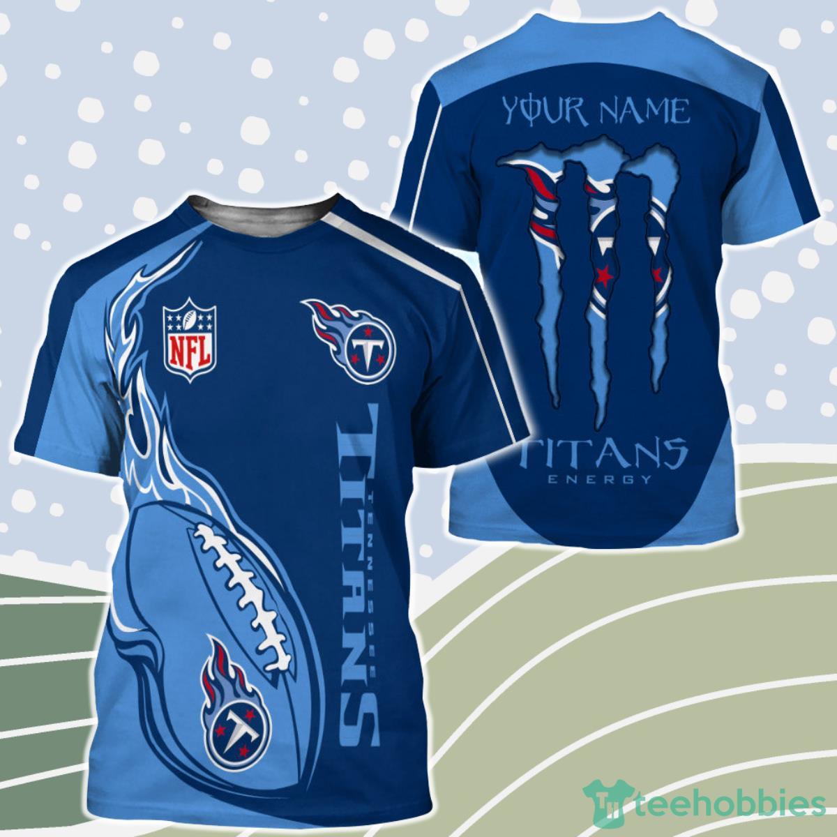 Monster Energy Tennessee Titans 3D Shirt Custom Name Product Photo 1