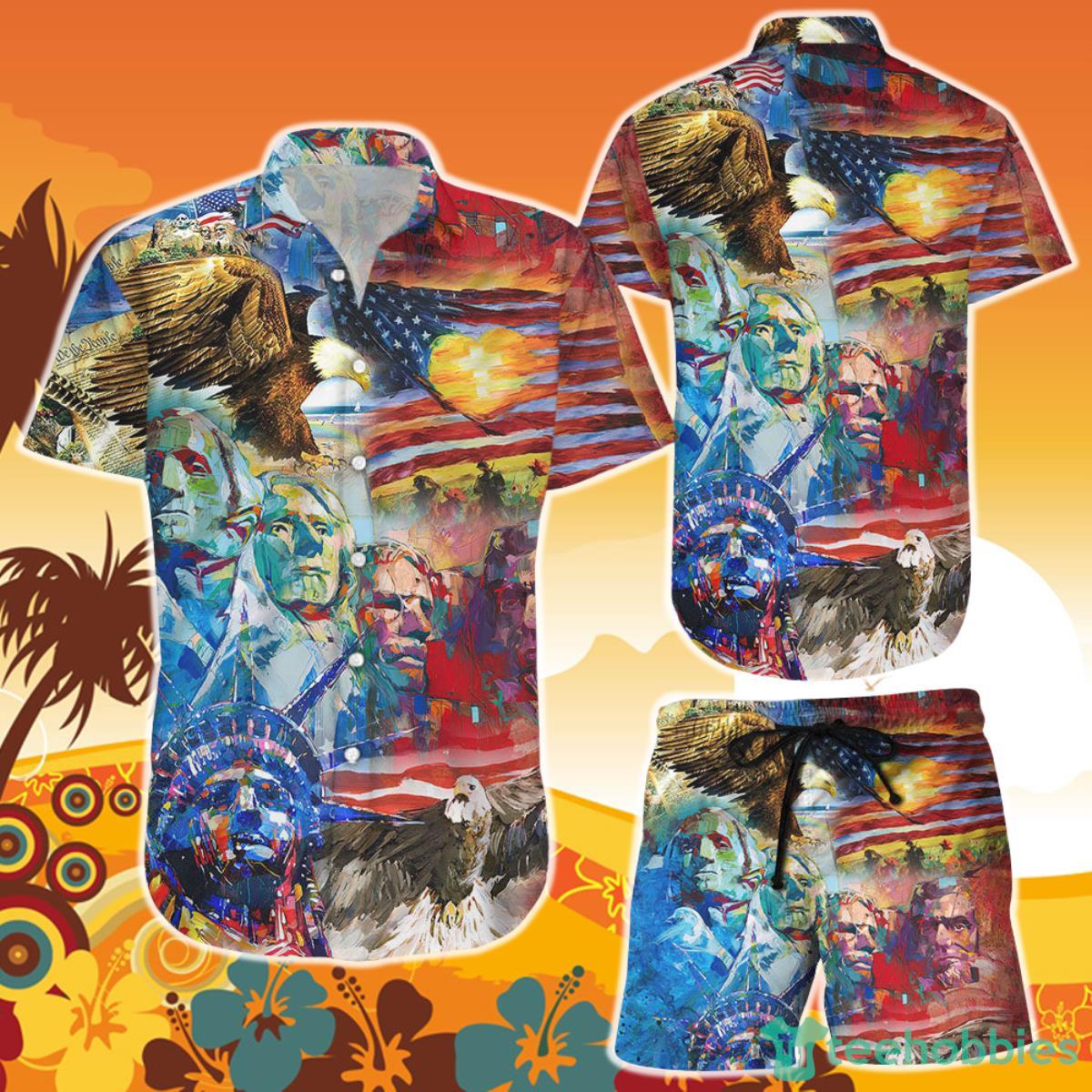 My Patriotic Heart Beats Independence Hawaii Shirt and Short Patriotic Gifts For Veterans Product Photo 1