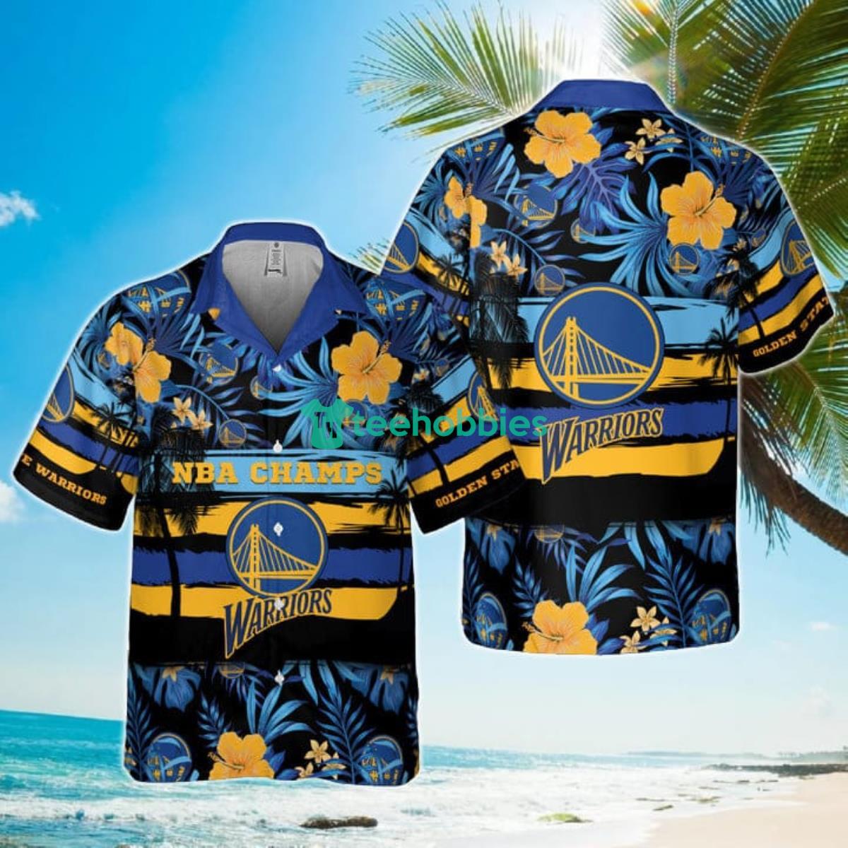 NBA Champs Golden State Warriors Special Floral Summer Hawaiian Shirt Product Photo 1