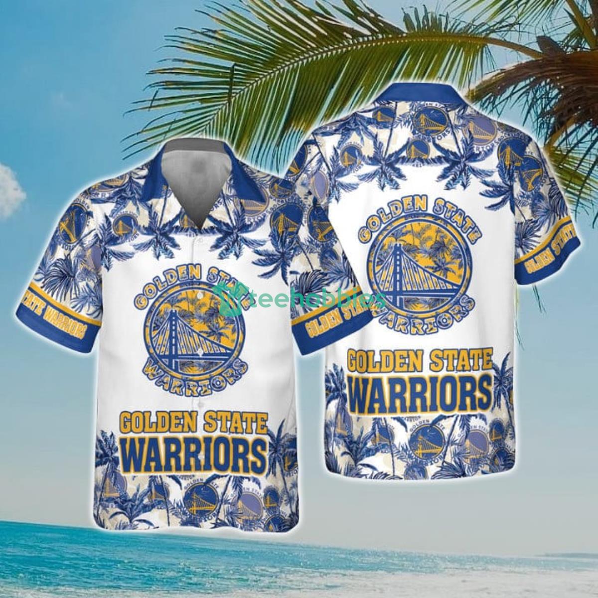 NBA Golden State Warriors Special Palm Trees Hawaiian Shirt Product Photo 1