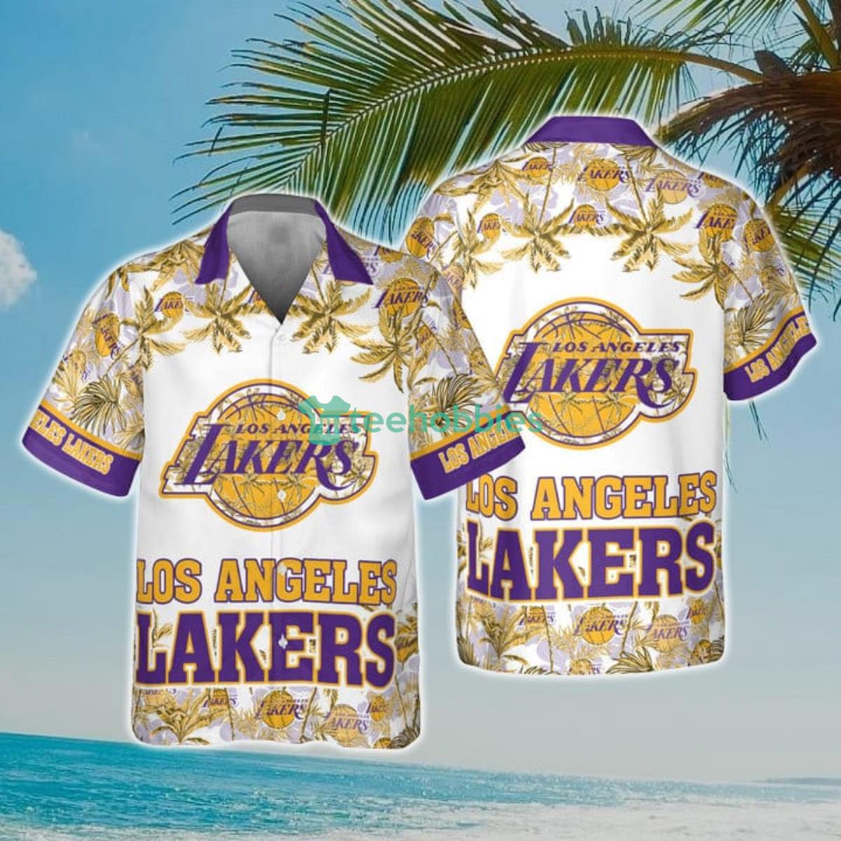 NBA Los Angeles Lakers Special Palm Trees Hawaiian Shirt Product Photo 1