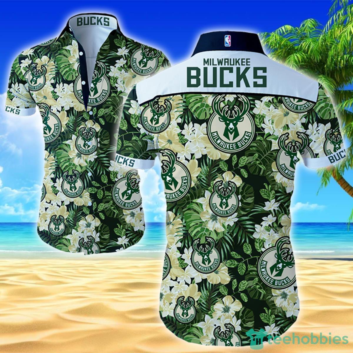 NBA Milwaukee Bucks Hawaiian Shirt For Men And Women Product Photo 1
