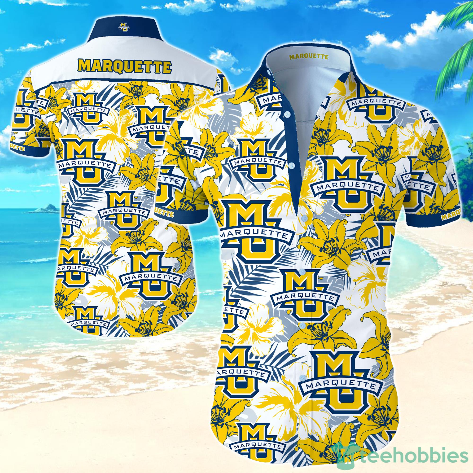 NCAA Marquette Golden Eagles Hawaiian Shirt For Men And Women Product Photo 1