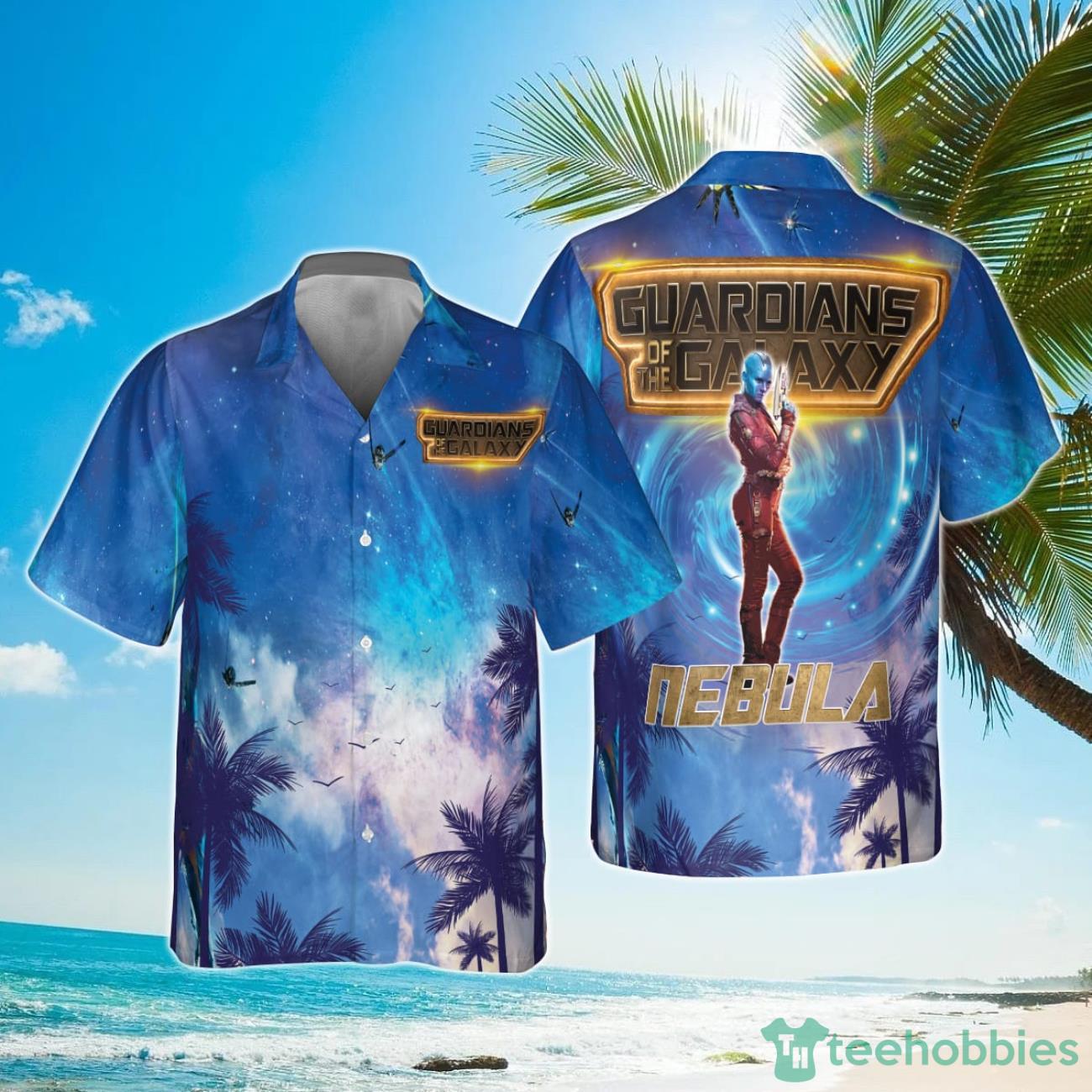 Nebula Guardians Of The Galaxy Universe Background 2023 Hawaiian Shirt Product Photo 1